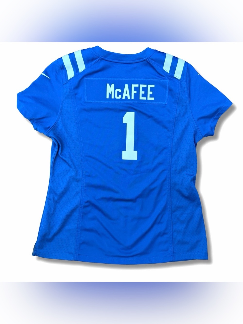 Nike Indianapolis Colts McAfee #1 Jersey Blue Women’s Large NFL On Field Game